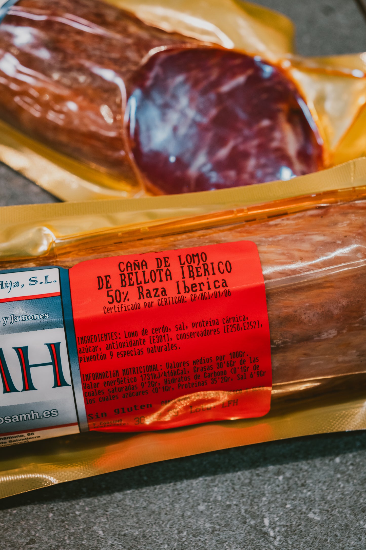 Caña de lomo de bellota ibérico 50% raza ibérica