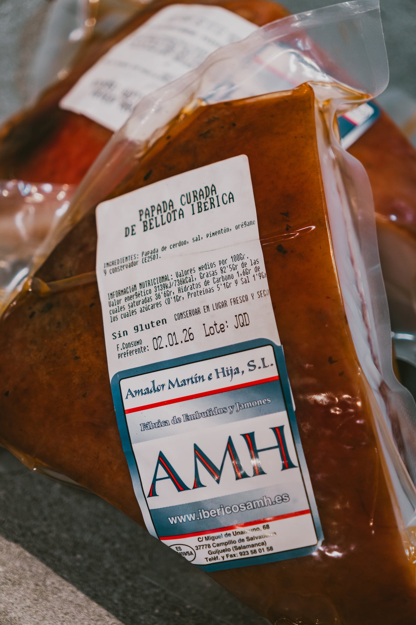Papada curada de bellota ibérica