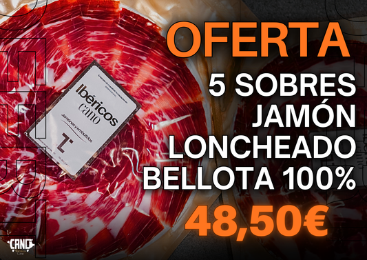 5 Sobres Jamón loncheado bellota 100%